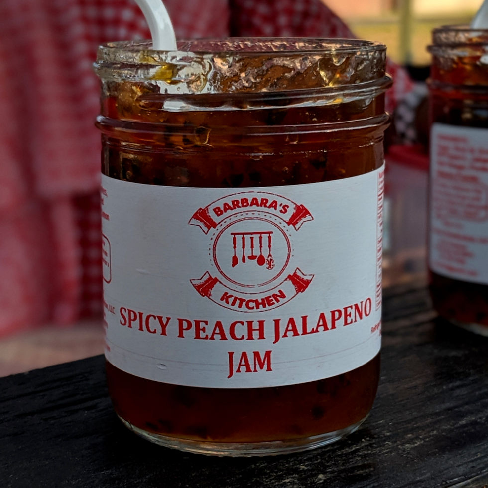 Thumbnail: Spicy Peach Jalapeño Jam 8oz jar