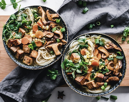 Two bowls of food
