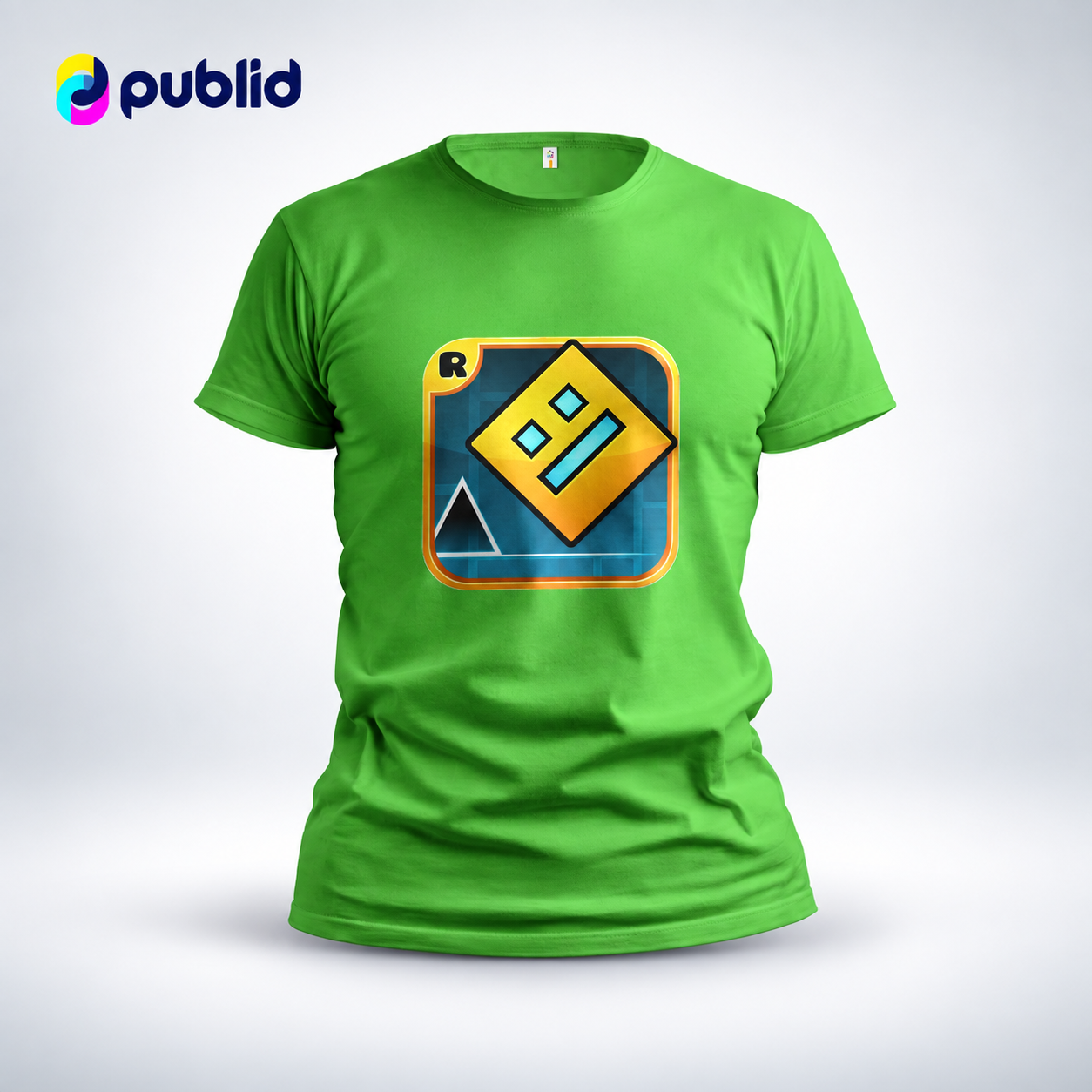 Camiseta verde personalizada con impresión DTF