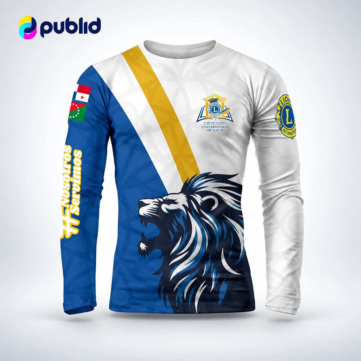 Camiseta deportiva de manga larga con diseño sublimado