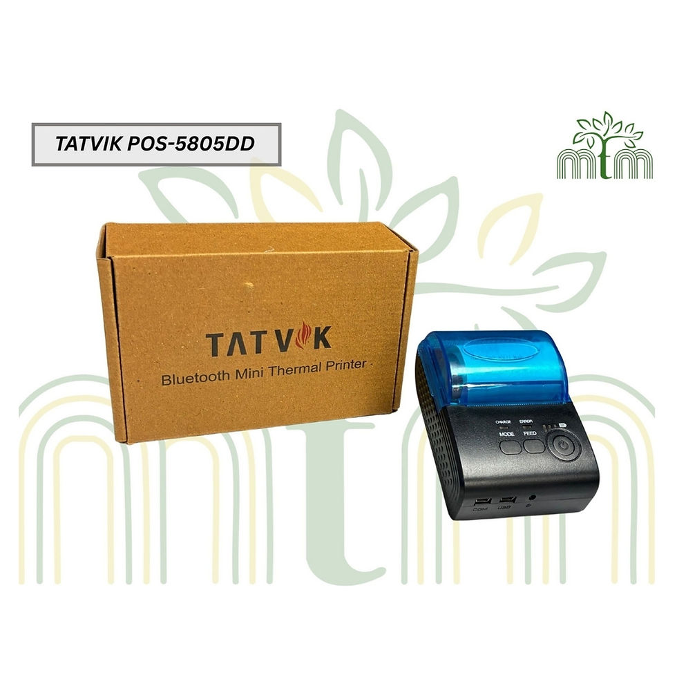 थंबनेल: TATVIK POS-5805DD ब्लूटूथ मिनी थर्मल प्रिंटर, रसीद प्रिंटिंग के लिए