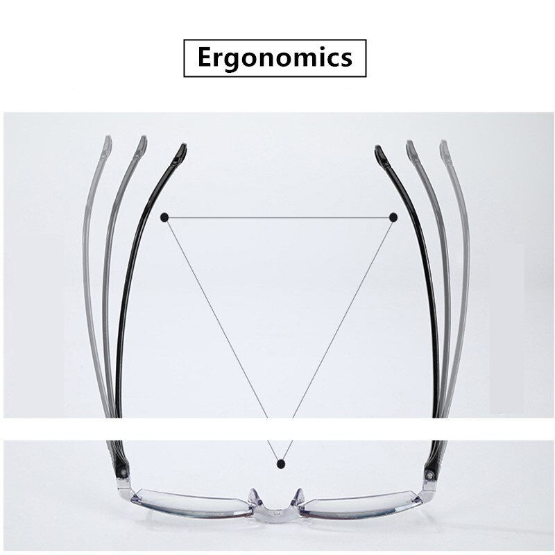 Thumbnail: 2 Pair New Men Women Rimless Reading Glasses Anti Blue Light Bifocal Far Near Ma