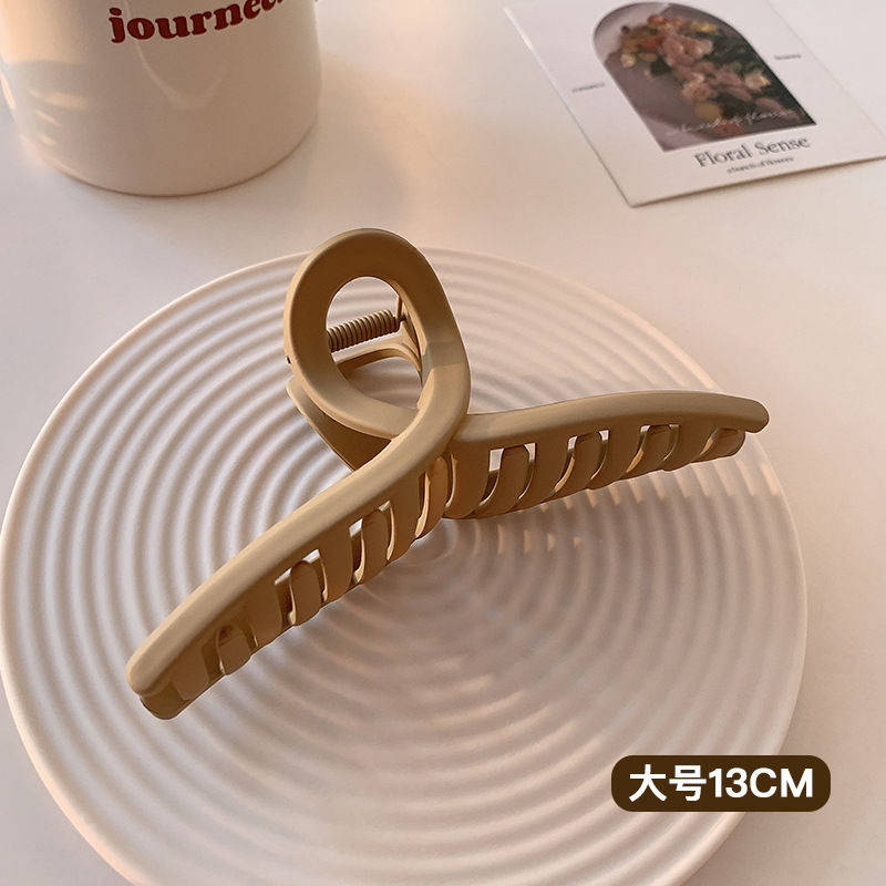 Thumbnail: Large Frosted Hair Clip for Women, Summer Style, Shark Clip, Elegant Hairpin, Tr