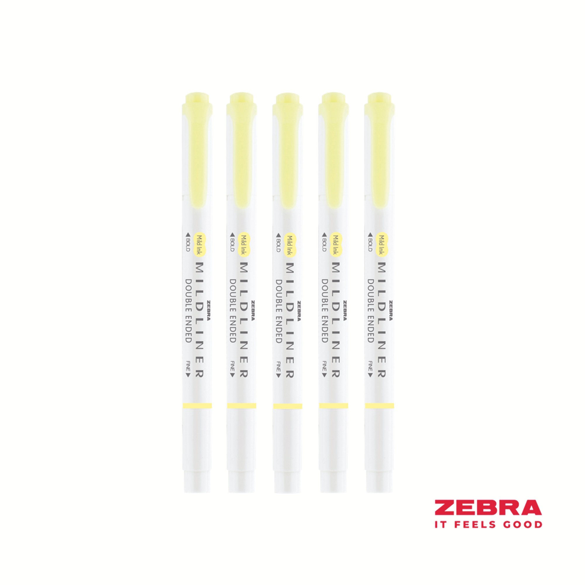 Zebra MILDLINER Double Ended Fluorescent Yellow Highlighter x10