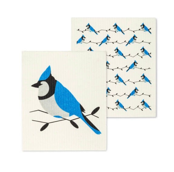 Blue Jay Dish Cloths set of 2