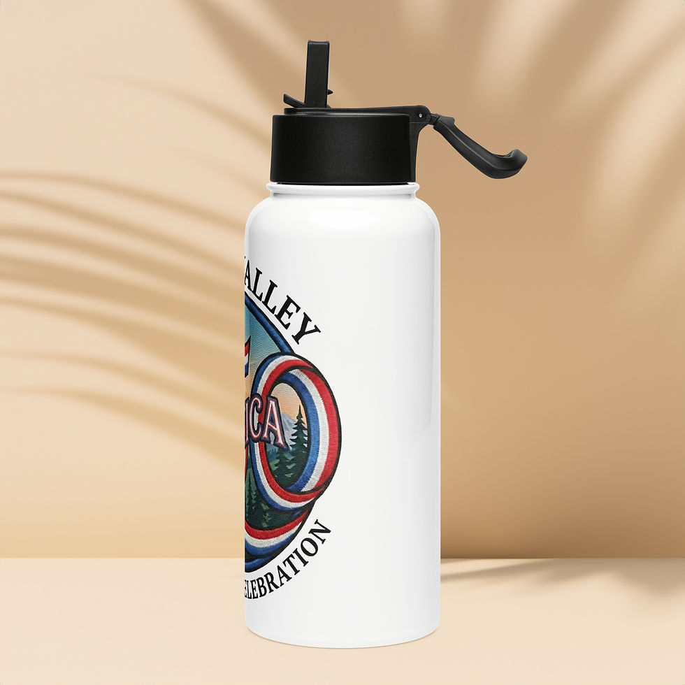 Thumbnail: Stainless steel water bottle with a straw lid