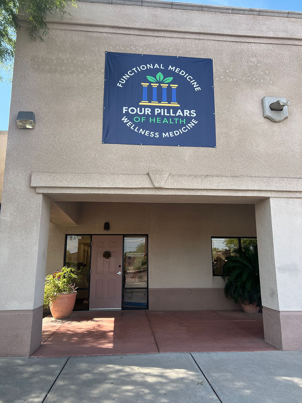 front of building
