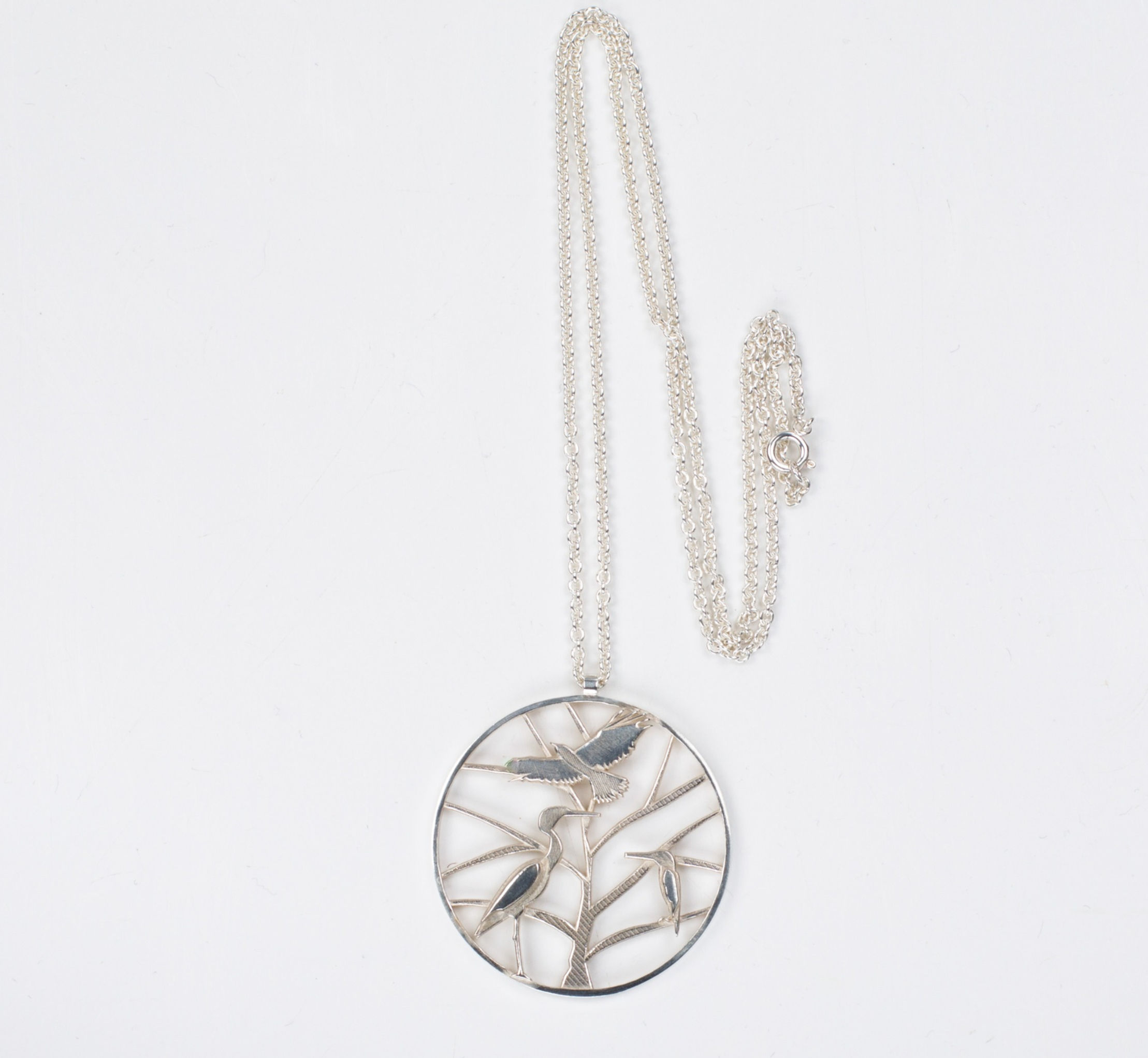 Sterling Silver Birds Pendant