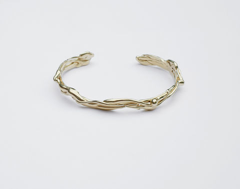 Gold plated Sterling Silver Bangle 