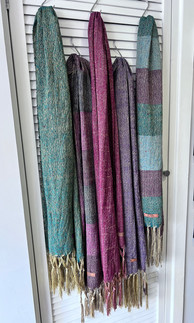 Handwoven Silk and wool scarves