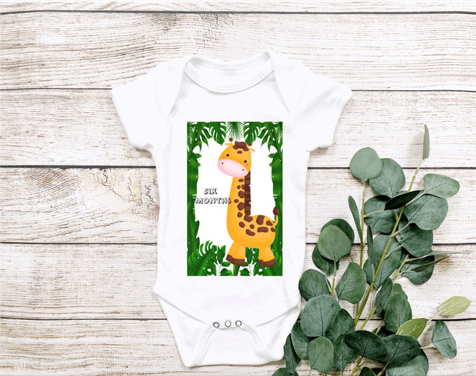 Thumbnail: The Safari Milestone Collection.  Featuring The Laughing Giraffe