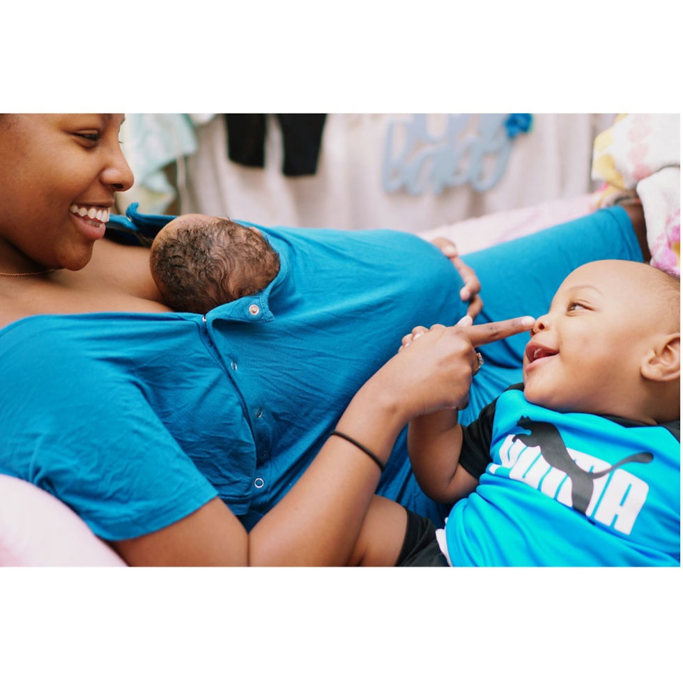 Thumbnail: Blue Maternity Mommy Labor and Delivery/ Nursing Gown