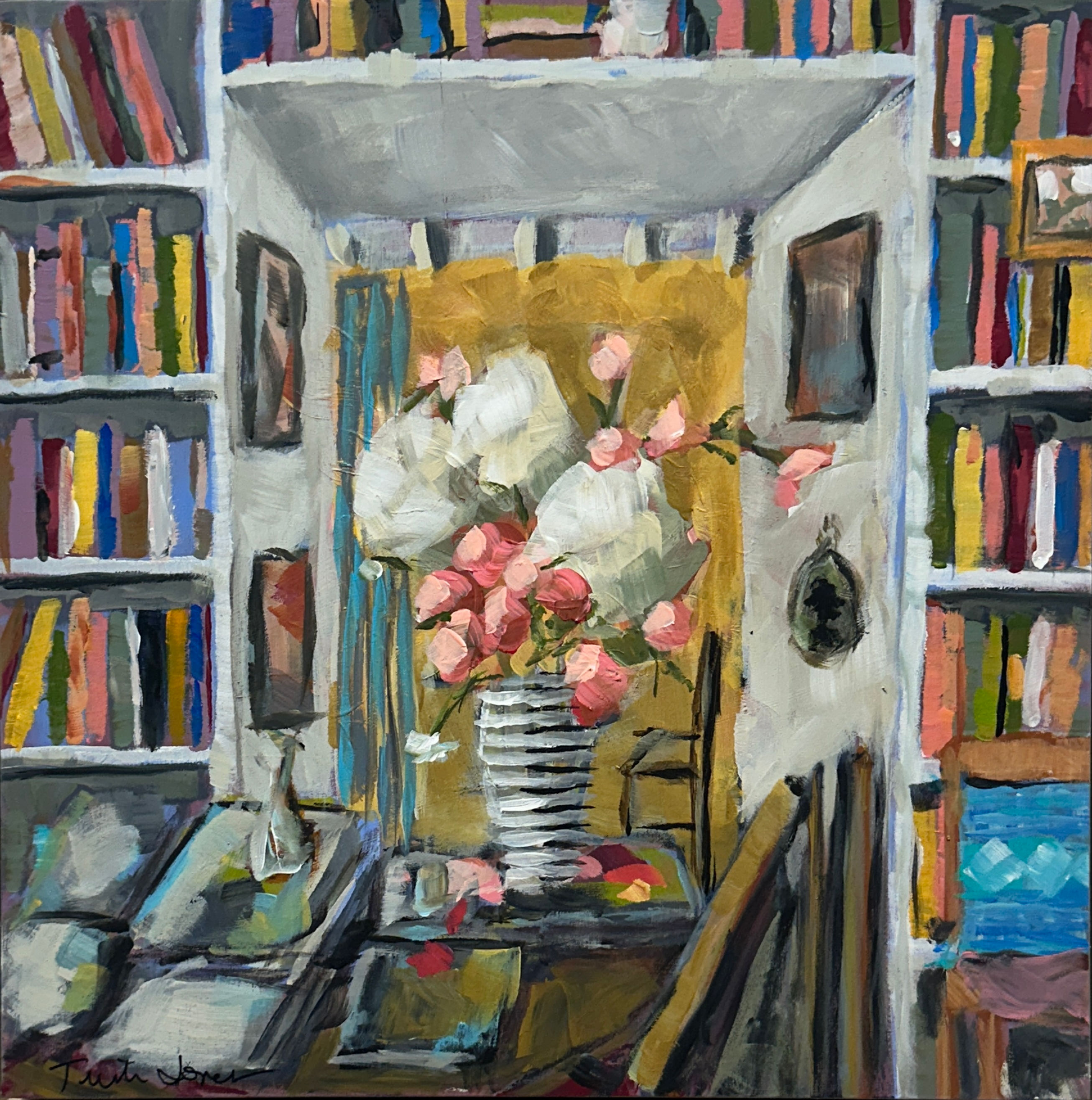 Library Flowers by Trish Jones