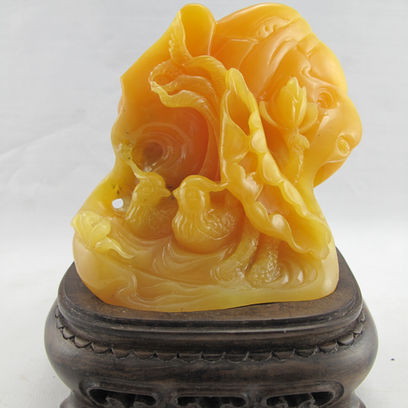 Mandarin Ducks Playing in Water