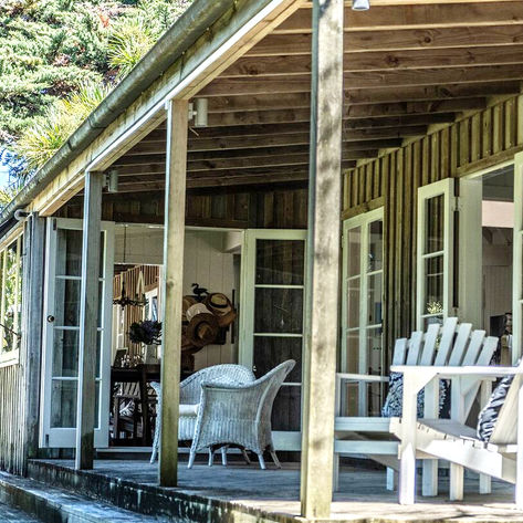 Relaxing outdoor seating on verandah