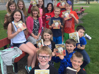 The way to an author's heart--school visits! The exuberant readers at East Valley's Continuo