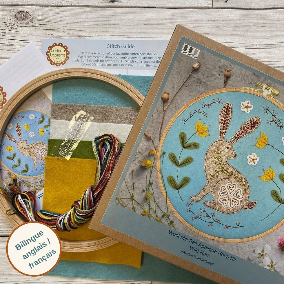 Thumbnail: Wild Hare Appliqué Hoop Craft Kit