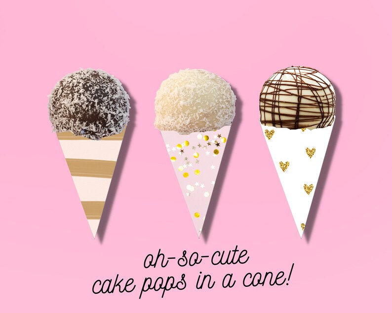 Thumbnail: Party Snack Cone Template - Princess Theme. Princess Birthday