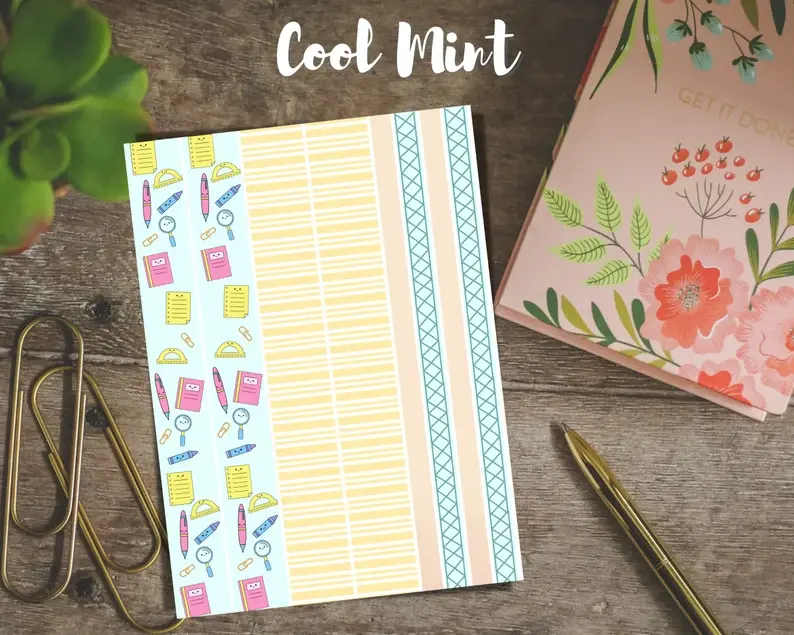 Thumbnail: Washi Tape Planner Stickers | kiss-cut sticker sheets - mini planner stickers