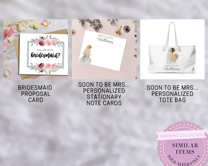 Thumbnail: Bridesmaids Proposal Mini Champagne Bottle Labels, Will You Be My Bridesmaid