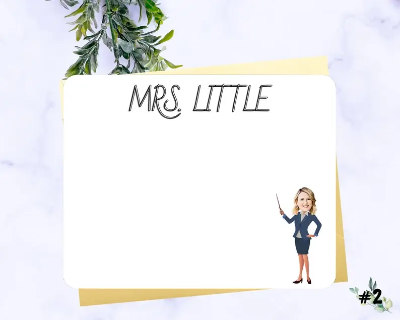 Thumbnail: Cartoon Teacher Personalized Stationery Set