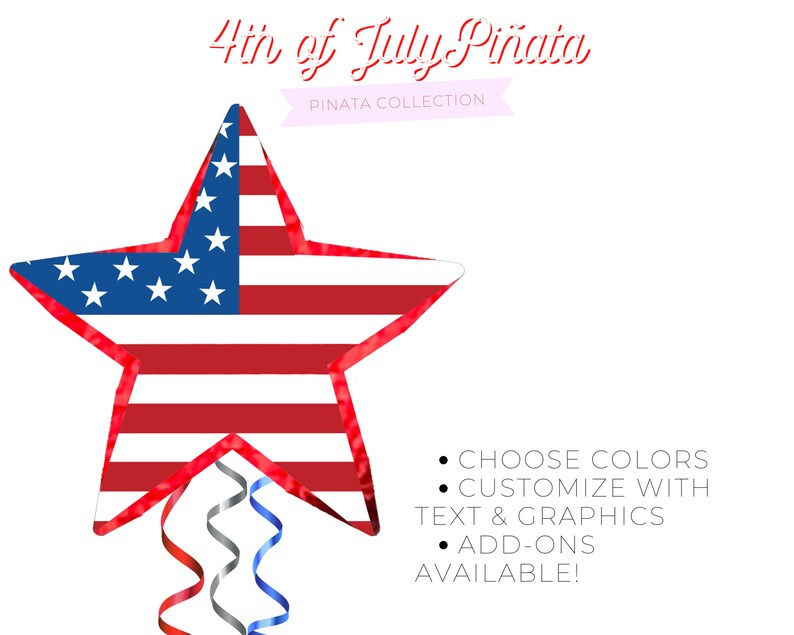 4th of July Pinata, Red White & Blue Pinata, Independence Day Pinata