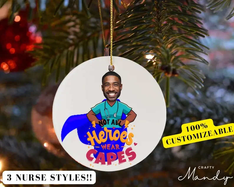 Custom Nurse Photo Personalized Ornament | Nurse Gift