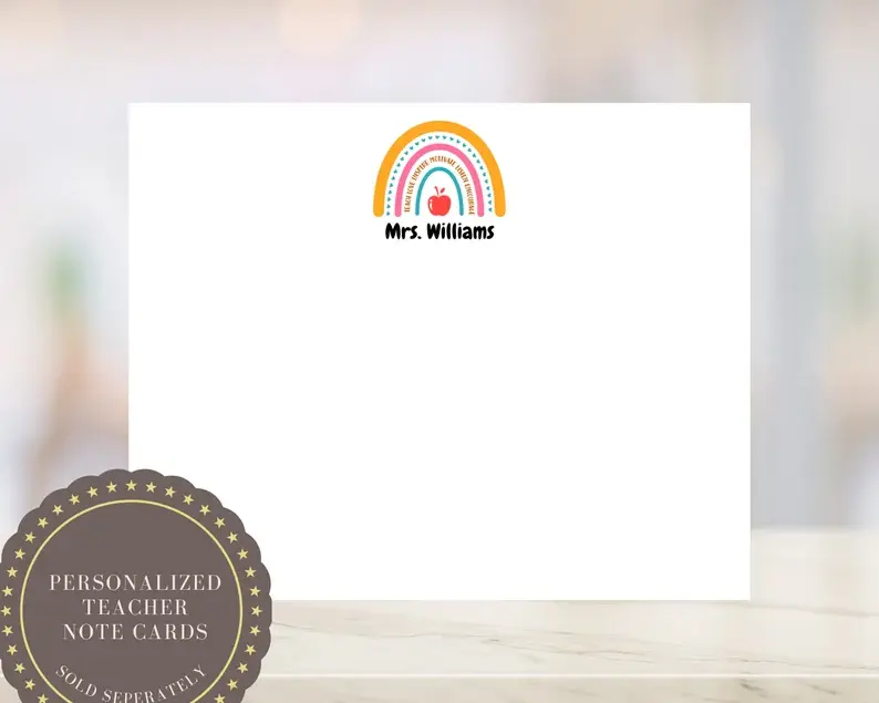 Thumbnail: Teacher Appreciation Rainbow Tshirt - Personalized Teacher Name