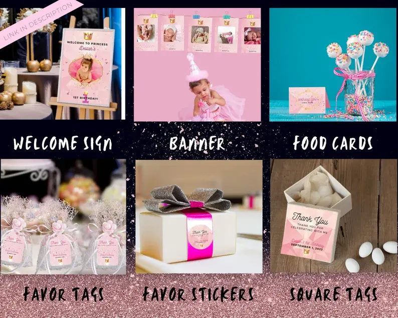 Thumbnail: PRINCESS Birthday Magic Wands, princess decor, princess party decor