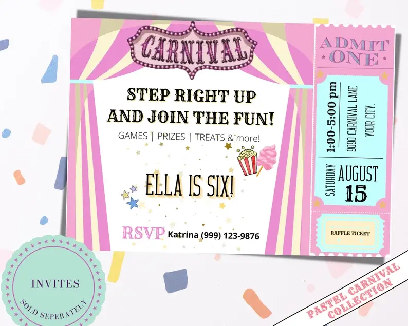 Thumbnail: Pastel Carnival Theme - Youth Short Sleeve Tee | CRAFTY MANDY