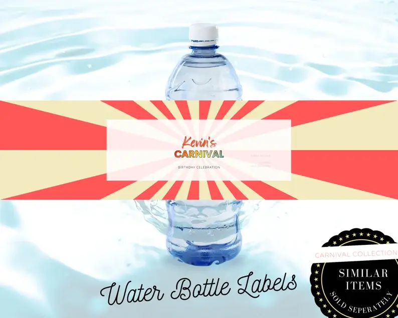 Thumbnail: EDITABLE CARNIVAL First Birthday Photo Banner, , Carnival Themed