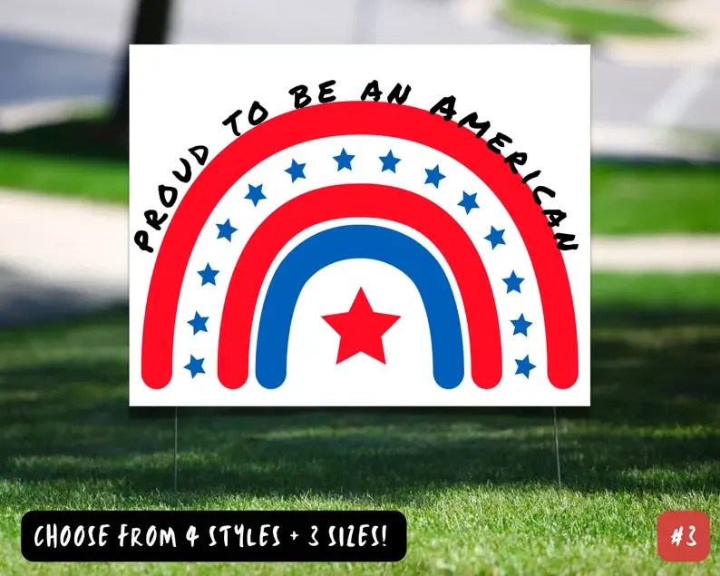 Thumbnail: 4th of July SIGN, Lawn Sign, Holiday Sign, Independence Day