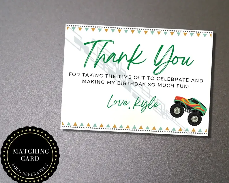 Thumbnail: MONSTER TRUCK Birthday Personalized Rice Krispies Wrapper, Rice Krispies Wrapper