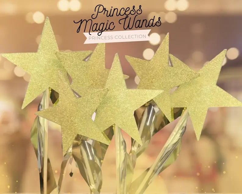 PRINCESS Birthday Magic Wands, princess decor, princess party decor