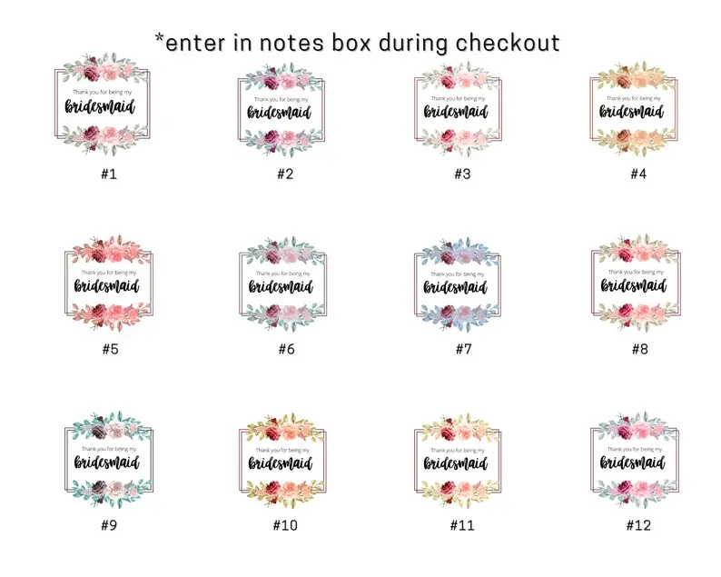 Thumbnail: Bridesmaids Proposal Mini Champagne Bottle Labels, Will You Be My Bridesmaid