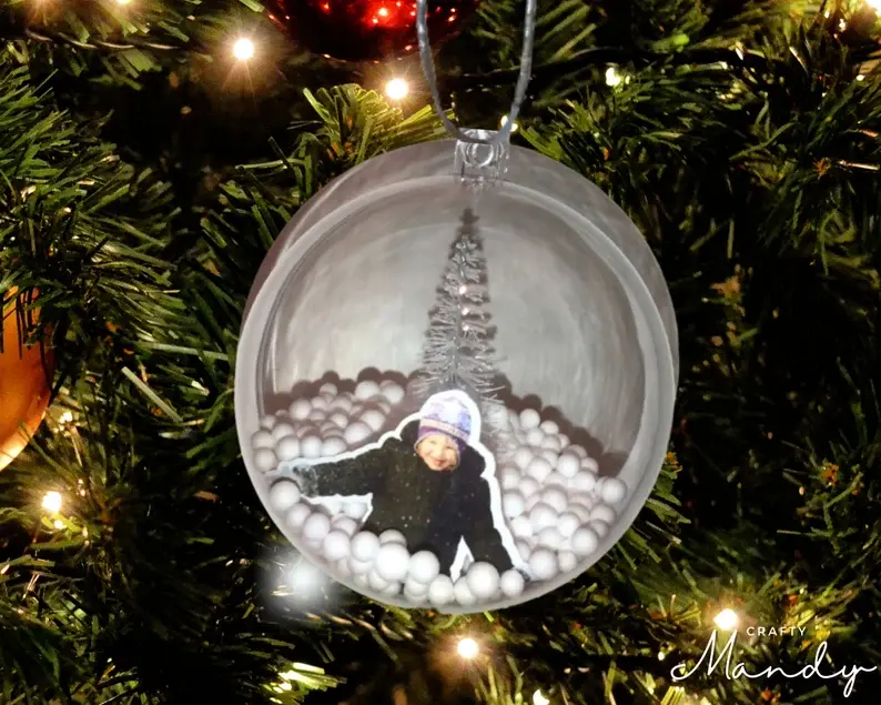 3D Christmas Scene Bauble Ornament | Photo Ornament