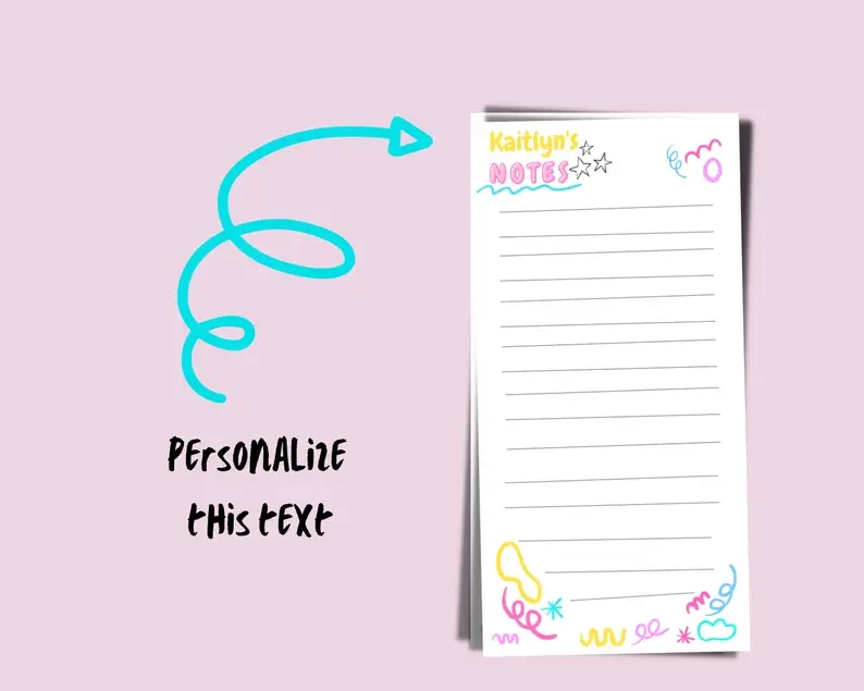 Thumbnail: Kids Notepad - Personalized Lined To Do List - Memo Pad
