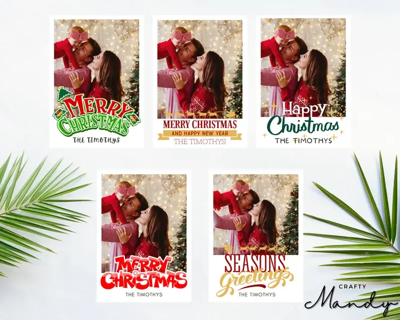Christmas Holiday Photo Greeting Cards. Merry Christmas Holiday Cards