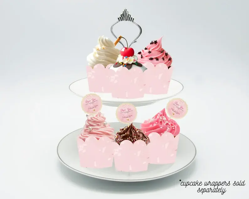 Thumbnail: Custom Logo Cupcake Toppers - Custom Text Cupcake Toppers