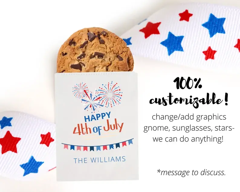 Thumbnail: Fourth of July Personalized Party Favor Bags, Party Favors