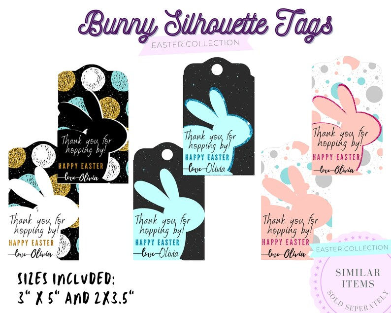 Thumbnail: EASTER Treat Bag Topper | Easter gift, Easter party favor, Easter bunny