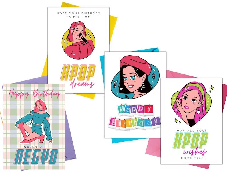 KPOP Birthday Card - KPop Birthday Greeting - KPop Dreams - KPop Stan