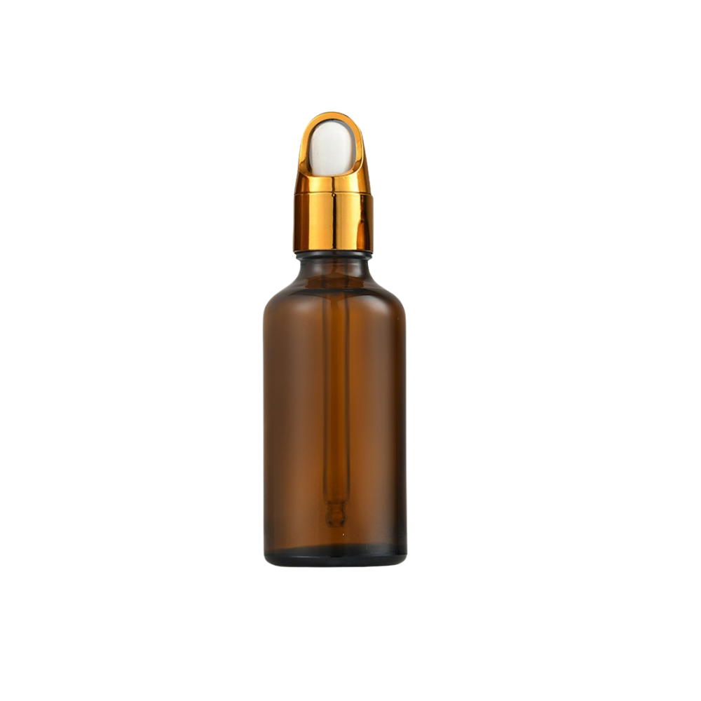 Pipettes Compte-gouttes en Verre Sablé Marron - Lot 12Pcs