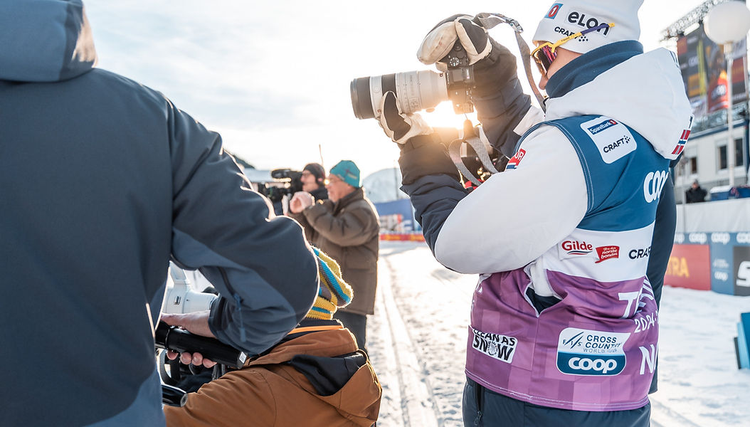 Medienvertreter am Langlaufrennen