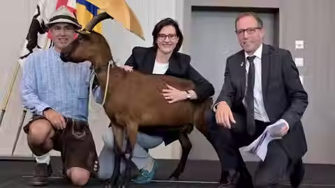 Standespräsidiumsfeier mit Fraktionssekretär SVP Grossrat Reto Rauch und Fraktionspräsident SVP Grossrat Walter Grass