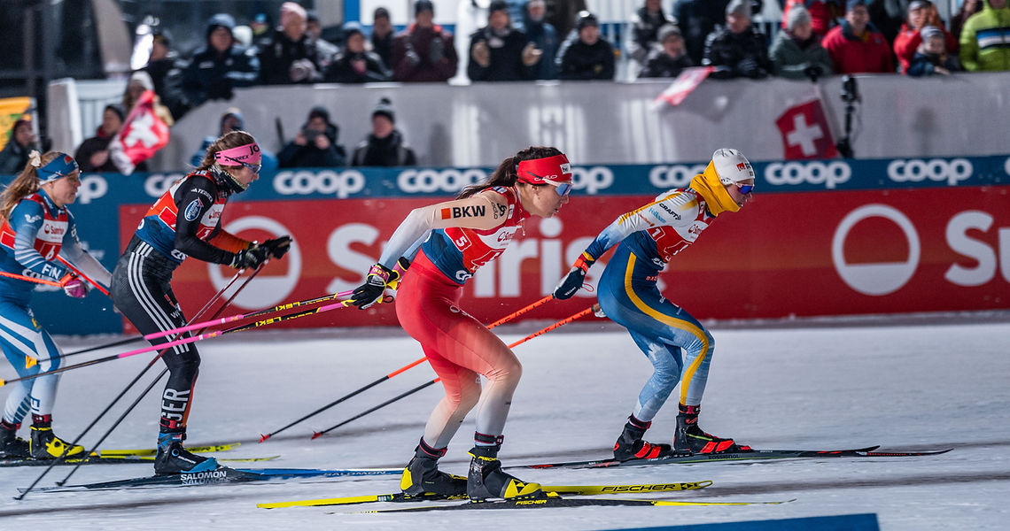 Langläuferinnen in Action