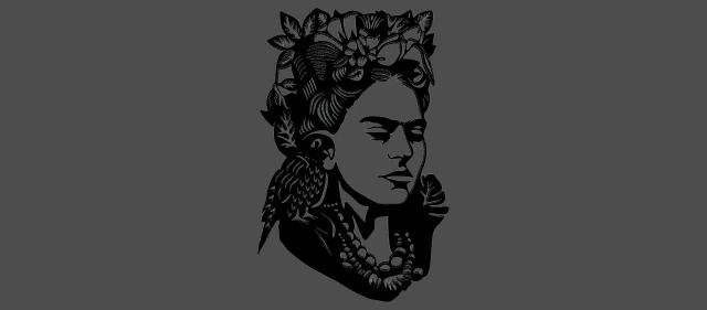 Miniatura: Rostro Frida Kahlo - Arte de Metal para Pared