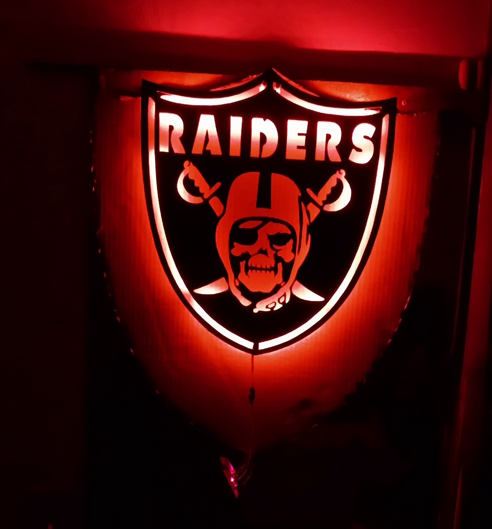 Miniatura: Letrero LED RGB Las Vegas Raiders.