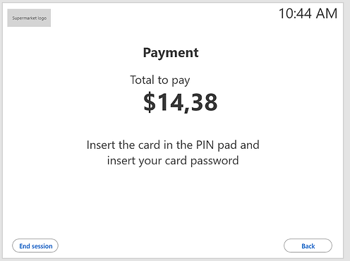 payment instructions screen