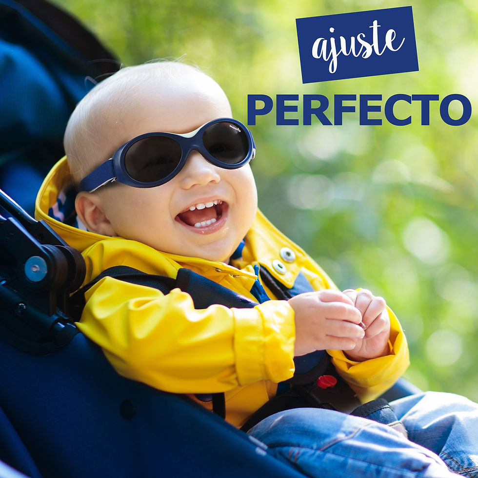 Miniatura: Bebé con lentes Baby Surfer Mausito disfrutando del sol, con diseño cómodo y ajuste perfecto.